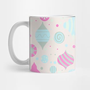 Scattered Ornaments - Sweet Pastel - Minimalist Colorful Holidays Mug